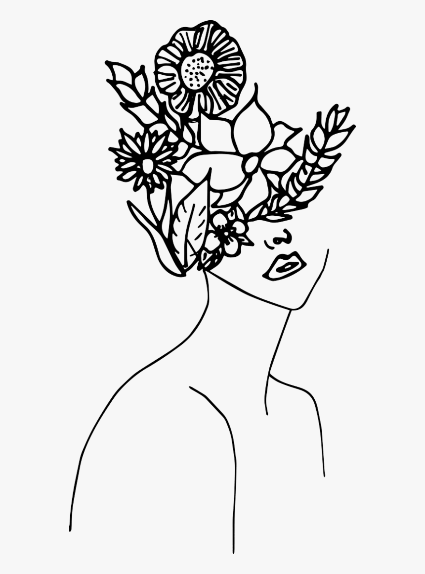 Flower Crown Sketch From Rosewater Kitchen Farm To - Line Art, HD Png Download, Free Download