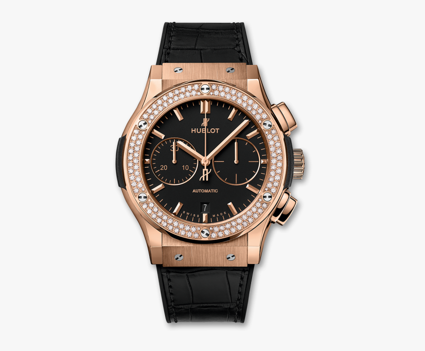 Classic Fusion Chronograph King Gold Diamond - Hublot Classic Fusion Chronograph Gold, HD Png Download, Free Download