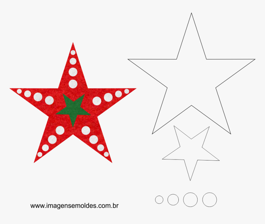 Moldes Estrelas De Natal - Molde De Estrela De Natal, HD Png Download, Free Download