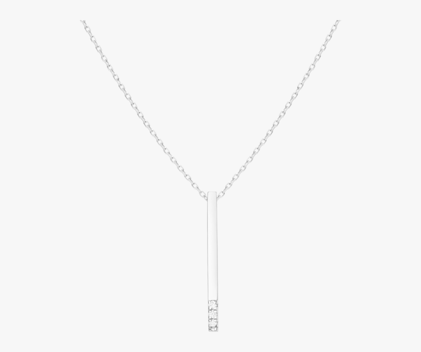 Short Gold Bar Drop Necklace With Diamonds - Gold Bar Necklace With Diamond, HD Png Download, Free Download