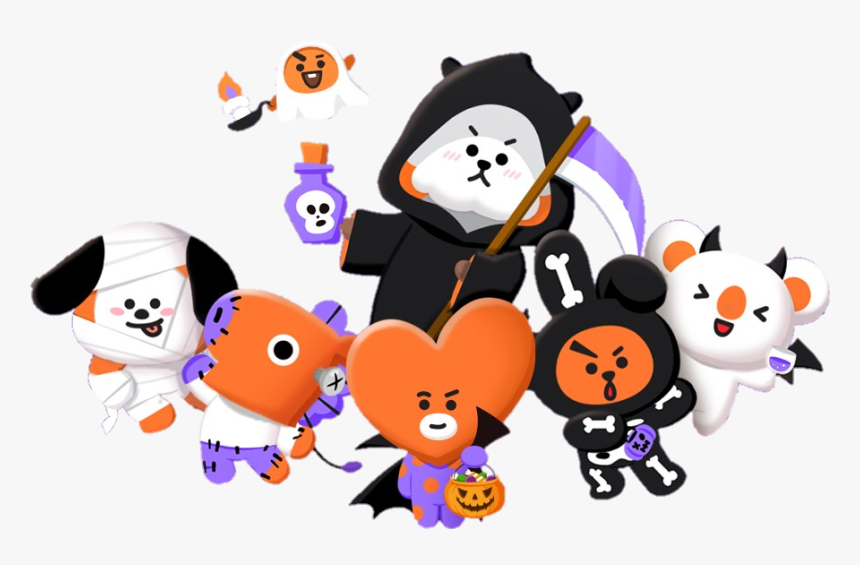 #bt21 #halloween #bts #tata #koya #cooky #mang #van - Bt21 Shooky Halloween, HD Png Download, Free Download