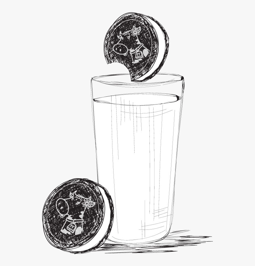 Milk And Cookies - Sketch, HD Png Download, Free Download