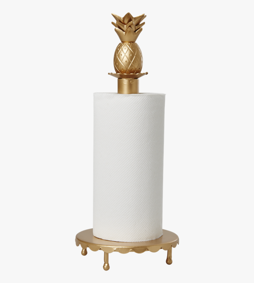 Gold Paper Towel Holder With Pineapple Decoration By, HD Png Download, Free Download
