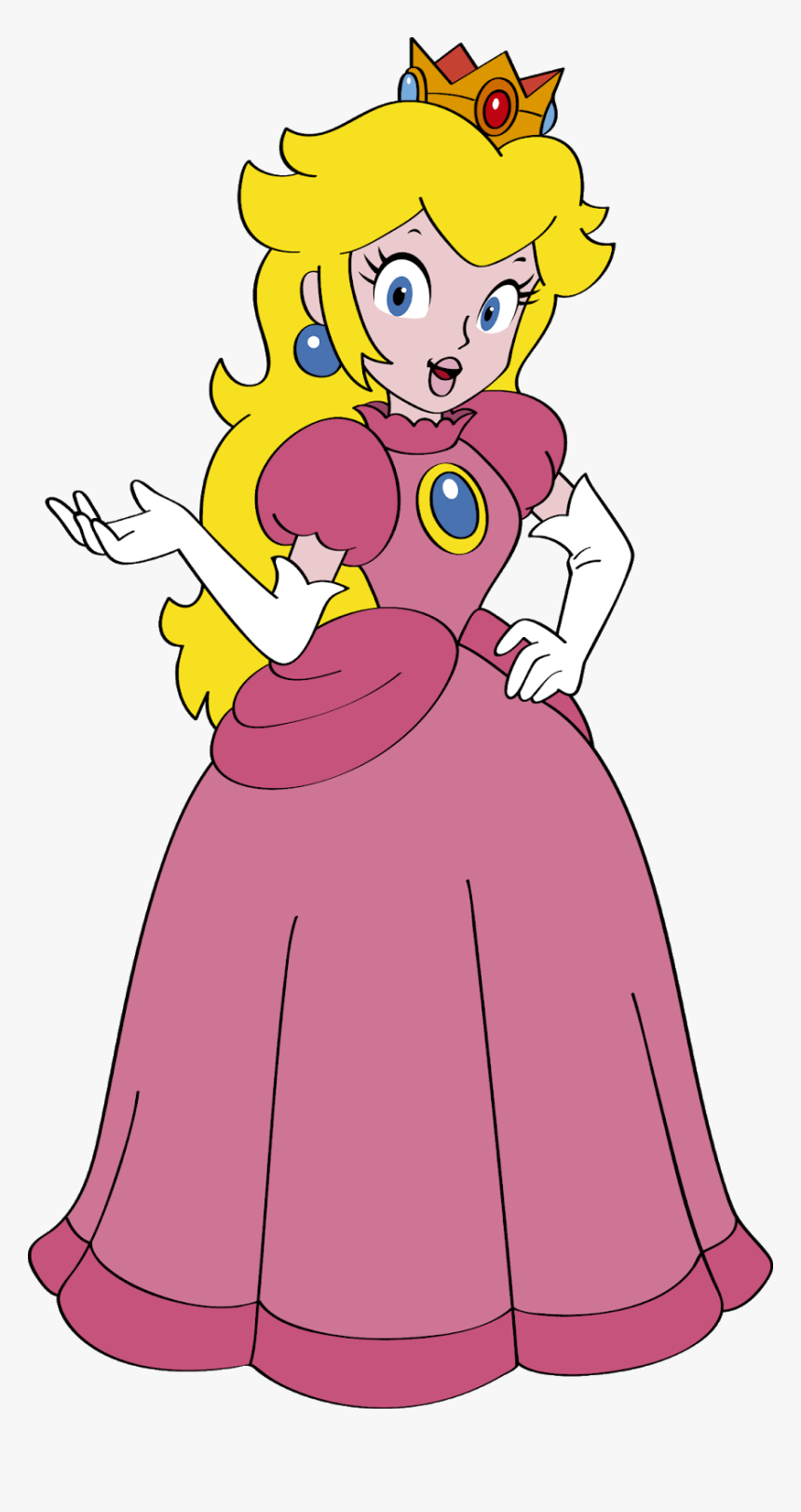 Princess Peach Mario Bros - Princess Peach Clipart, HD Png Download, Free Download