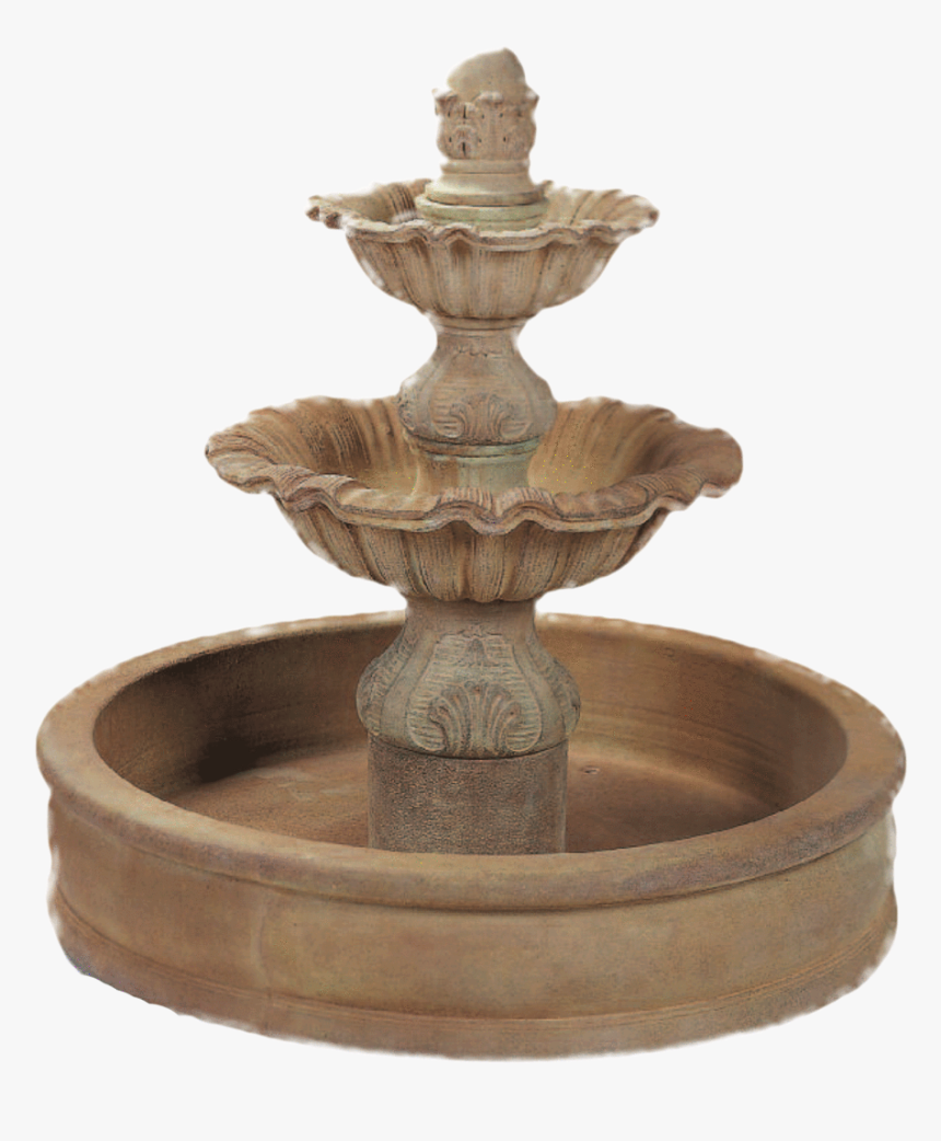 Regina Two Tier Pond Cast Stone Outdoor Garden Fountains - Fountain, HD Png Download, Free Download