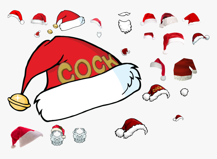 Christmas Spirit - Santa Hat Cartoon Png, Transparent Png, Free Download