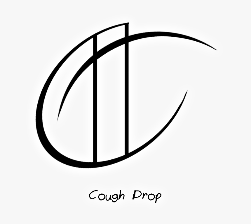 “cough Drop” Sigil
to Help Soothe The Throat And Stop - Line Art, HD Png Download, Free Download