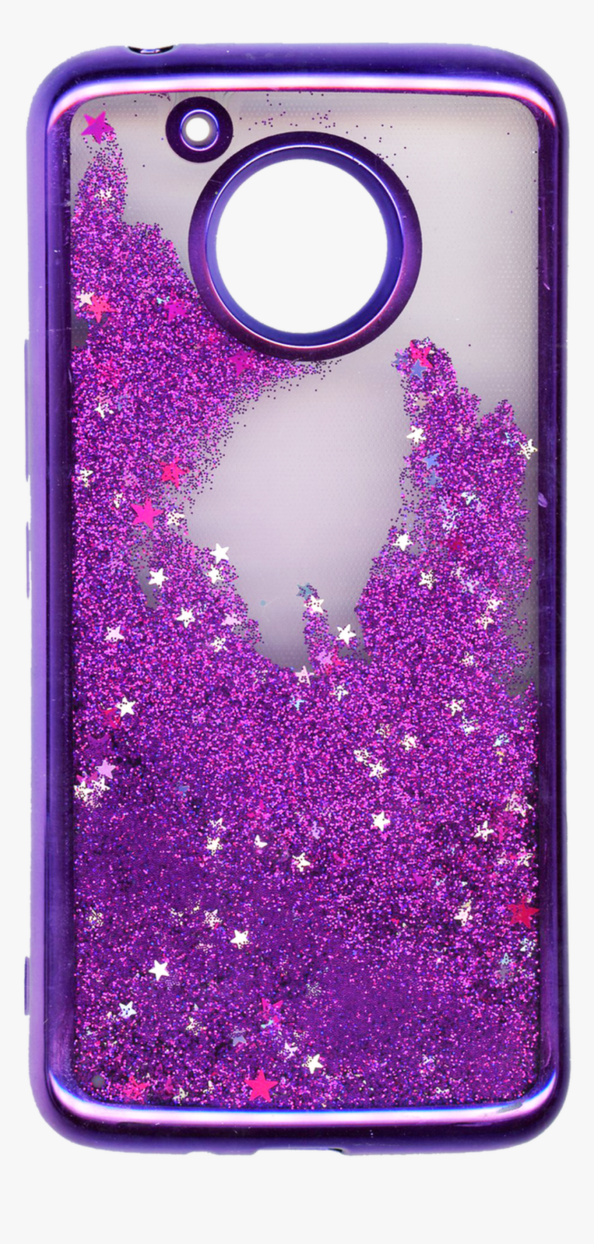 Moto E4 Plus Mm Electroplated Water Glitter Case With - Purple Moto E4 Phone Case, HD Png Download, Free Download