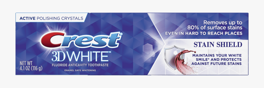 Crest 3d Stain Shield Toothpaste - Packaging And Labeling, HD Png Download, Free Download