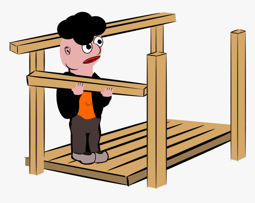 Cartoon,wood,table - Construction Wooden Building Cartoon, HD Png Download, Free Download