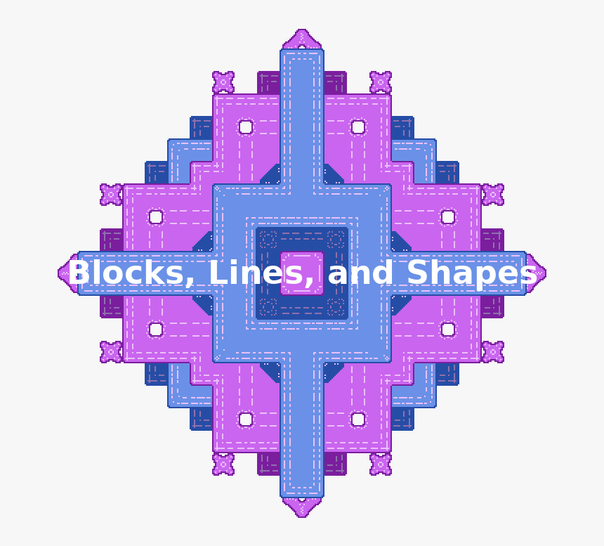 Blocks, Lines, And Shapes - Big Shield Pixel Art, HD Png Download, Free Download