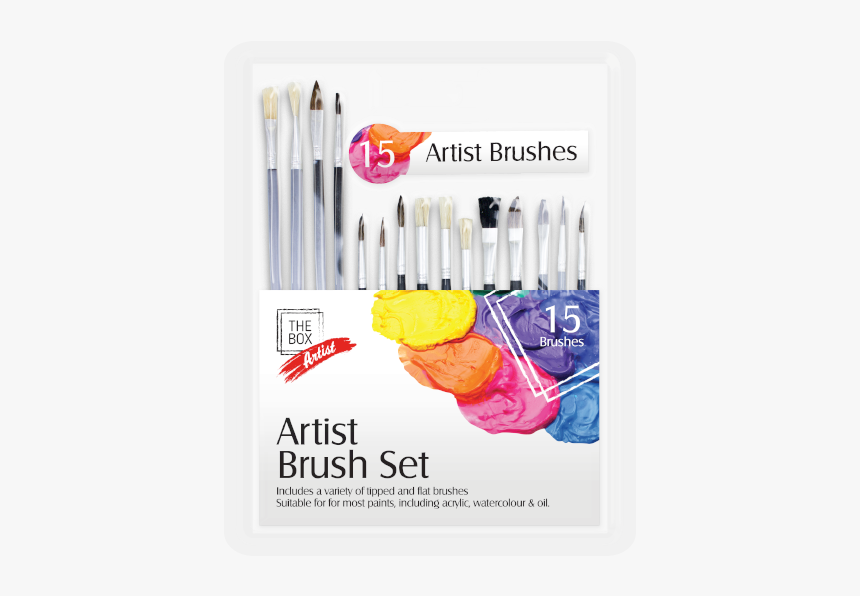 Artist Paint Brush Set - Paintbrush, HD Png Download, Free Download