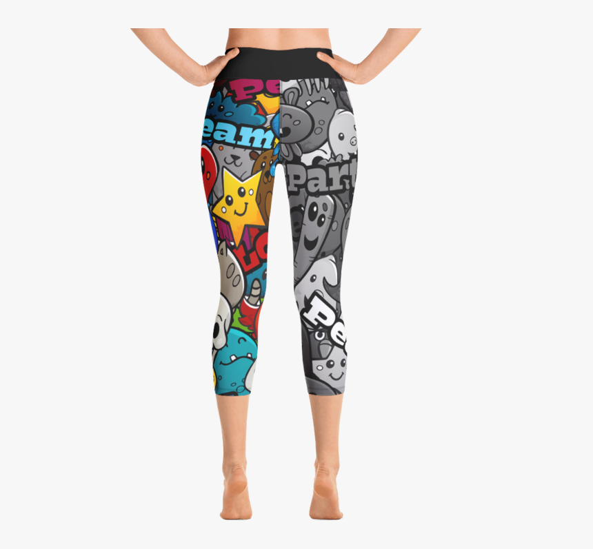 Cartoon Yoga Capri Leggings - Leggings, HD Png Download, Free Download