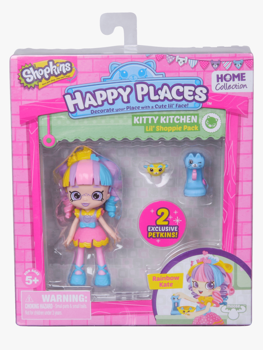 Happy Places Shopkins Doll Single Pack - Happy Places Rainbow Kate, HD Png Download, Free Download