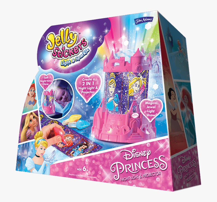 Disney Princess Night Light & Projector - Disney Princess Jelly Stickers, HD Png Download, Free Download