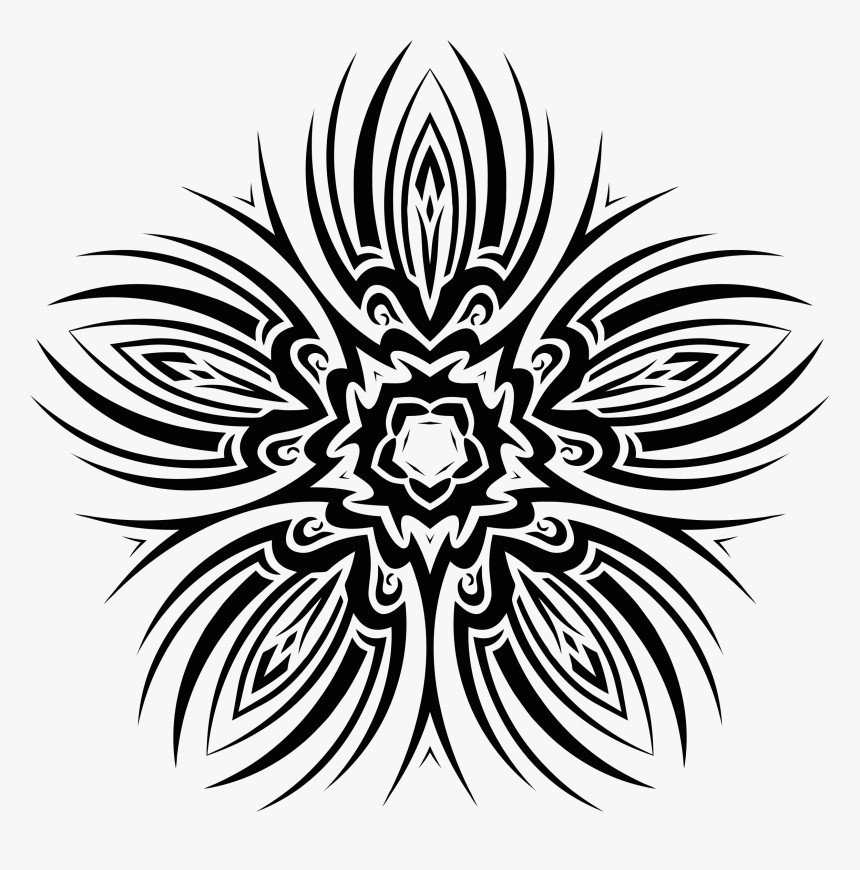 Clipart Flower Big Image Png - Flower Tribal Png, Transparent Png, Free Download