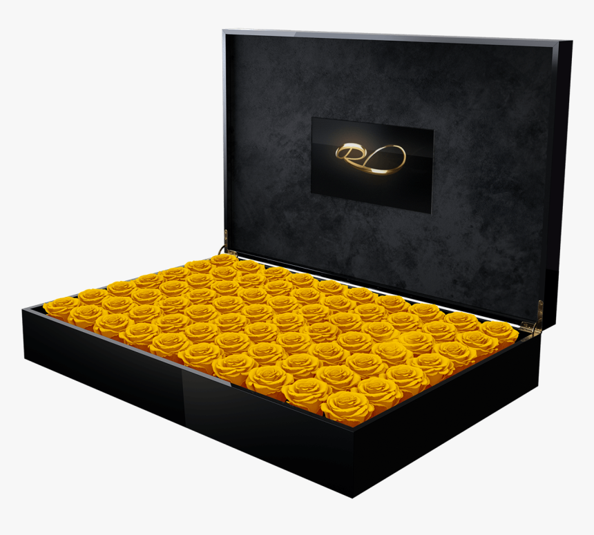 Video Flower Box Presidential With 70 Preserved Yellow - Box, HD Png Download, Free Download