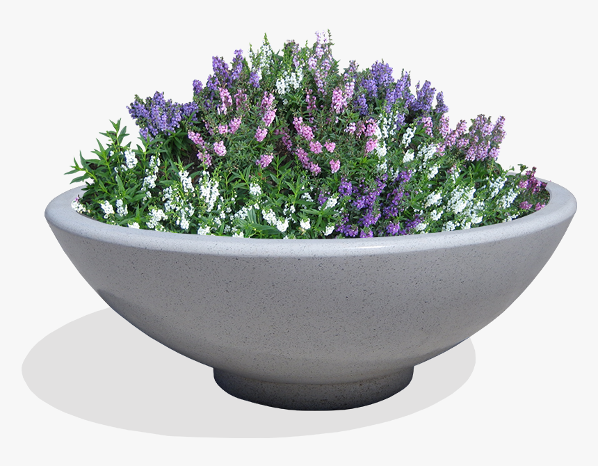 Circular Flower Box In Cls With Marble Effect - Street Flower Png, Transparent Png, Free Download