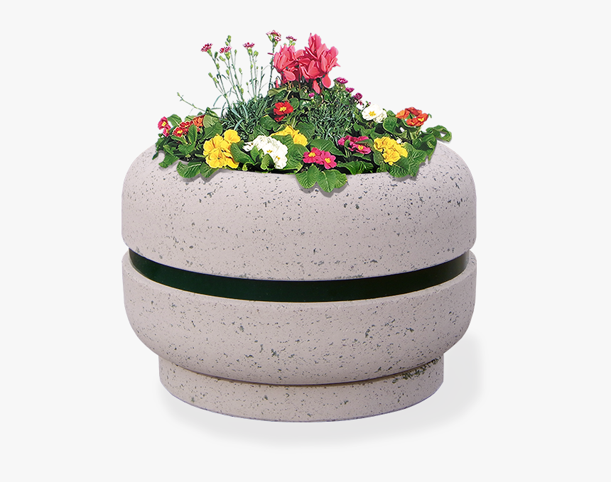 Circular Planter In Travertine Effect Concrete, Venus - Daisy, HD Png Download, Free Download