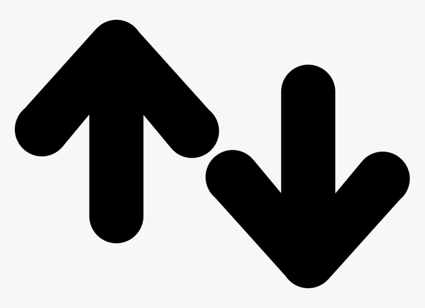 Arrows Outline Up And Down - Sign, HD Png Download, Free Download