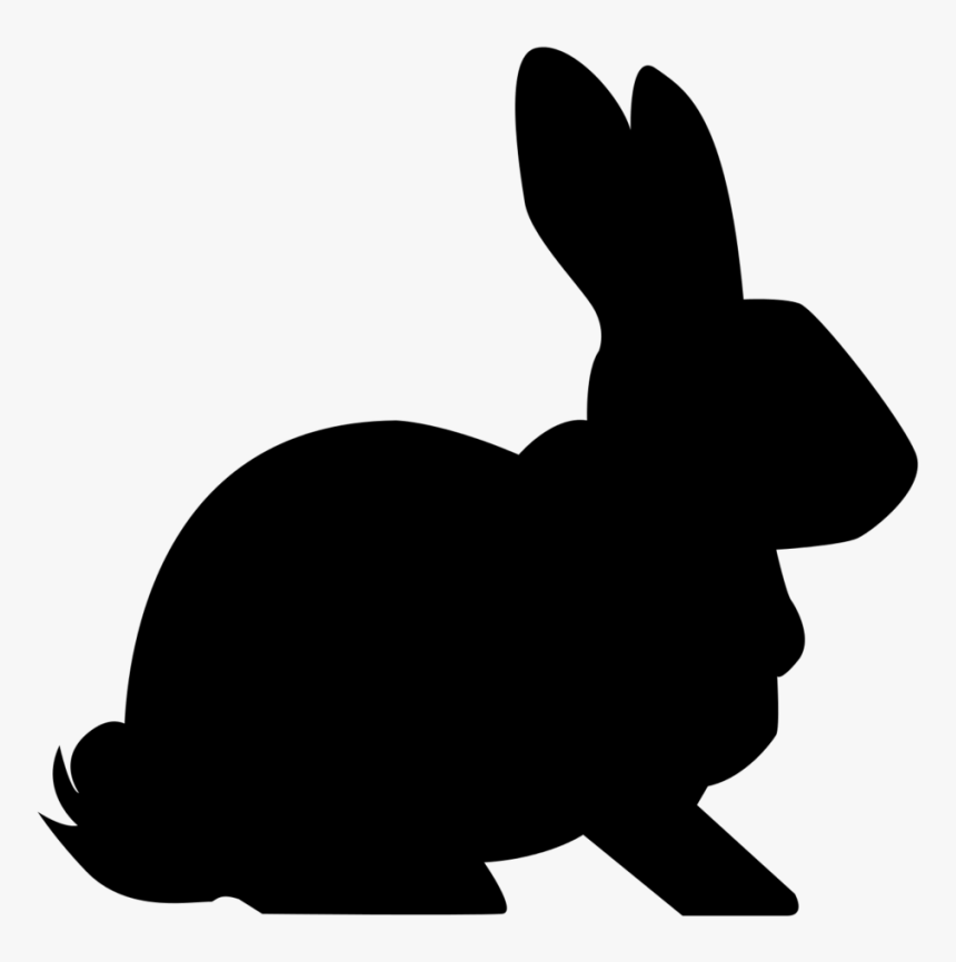 Easter Bunny Rabbit Clip Art - Rabbit Silhouette Clipart, HD Png Download, Free Download