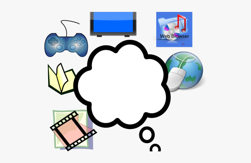 Online Thinking Cliparts - Balloon Thinking, HD Png Download, Free Download