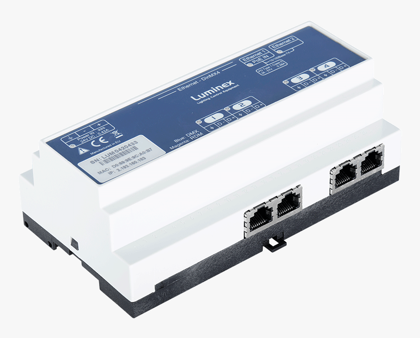 Luminex Ethernet Dmx4 Din, HD Png Download, Free Download