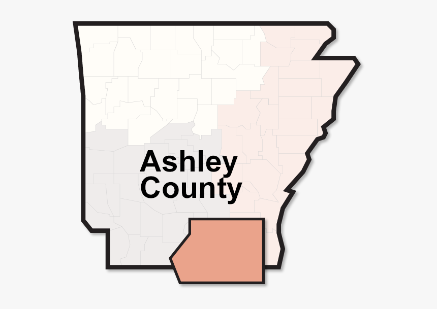Ashley County Map - Arkansas, HD Png Download, Free Download