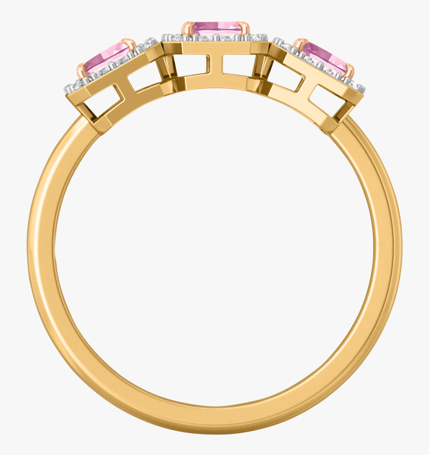 Treasure Box Garland Emerald Pink Sapphire 18kt Yellow - オレフィーチェ ローレル リング, HD Png Download, Free Download