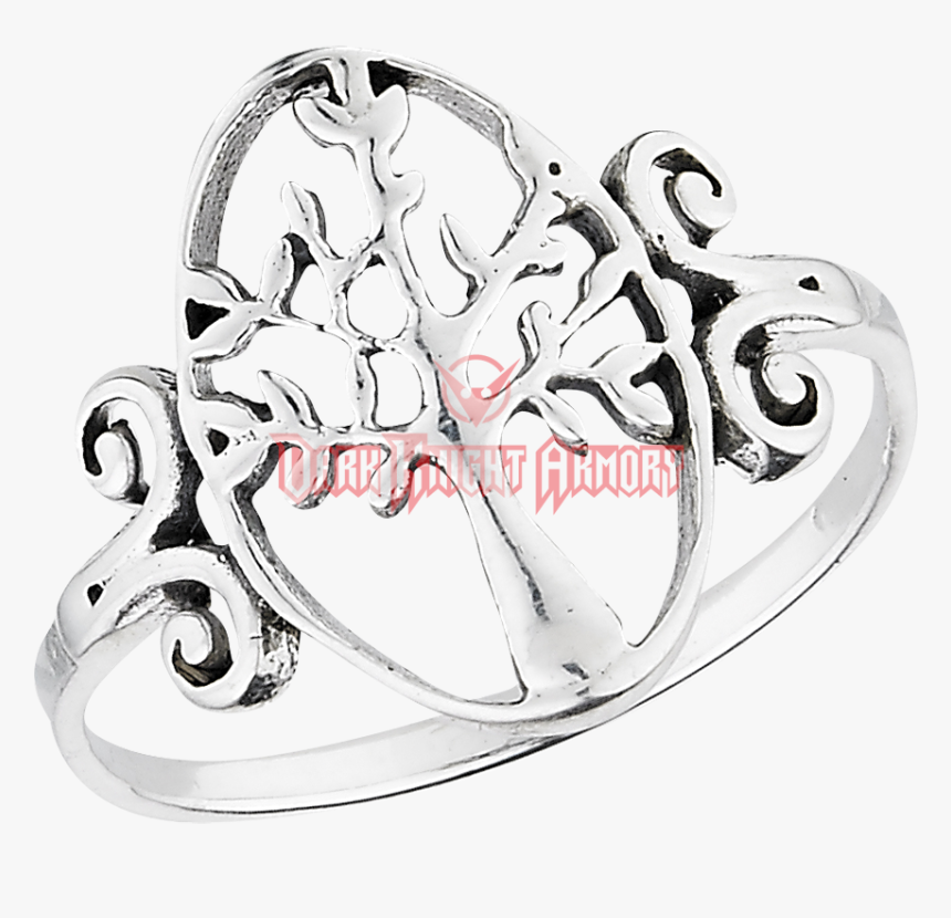 Sterling Silver Scrollwork Tree Ring - Pre-engagement Ring, HD Png Download, Free Download