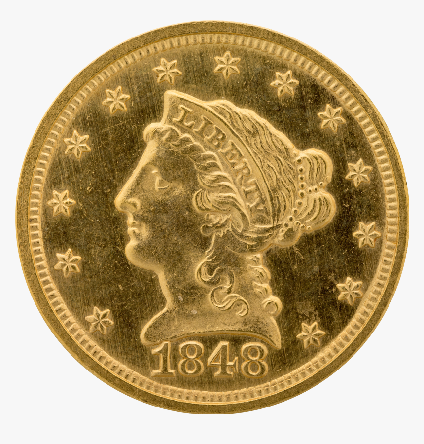 1848 Cal Liberty Head Quarter Eagle Obverse, HD Png Download, Free Download