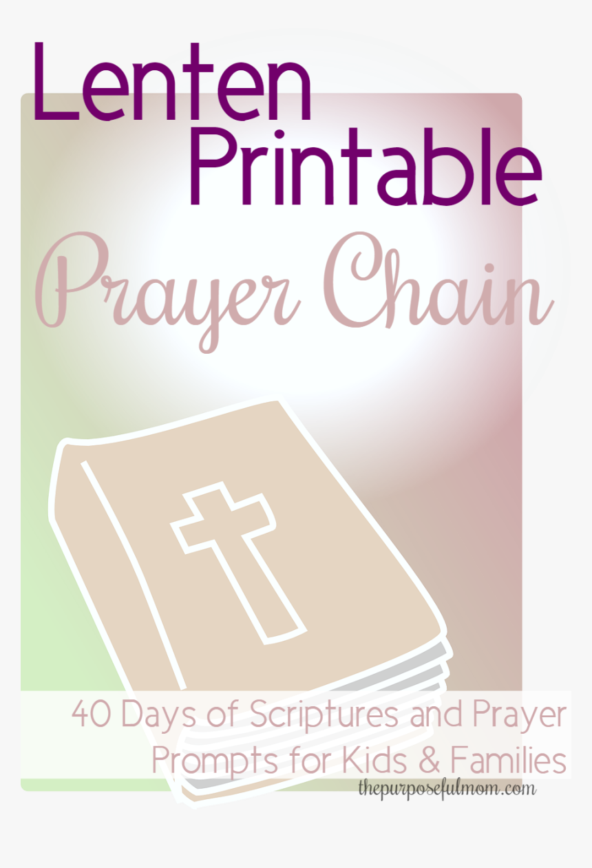 Free Lenten Prayer Chain Printable- 40 Days Of Scripture - Bazarcito, HD Png Download, Free Download