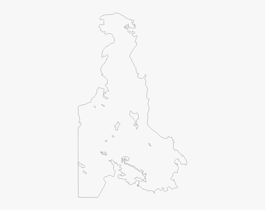 Vector Image Of Outline Map Of Saanich Peninsula - Map Of Saanich Peninsula Blank, HD Png Download, Free Download