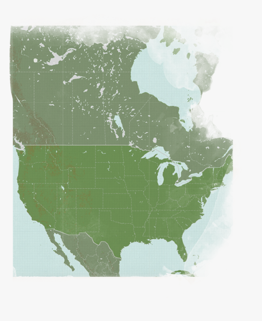 Map Of Usa Canada And Mexico, HD Png Download, Free Download