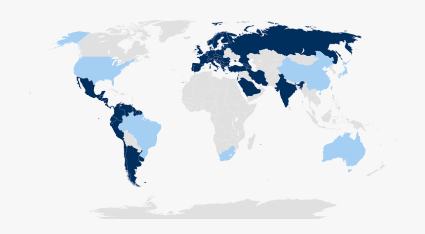 Dark Blue= Opened Countries - South Sea Company Map, HD Png Download, Free Download