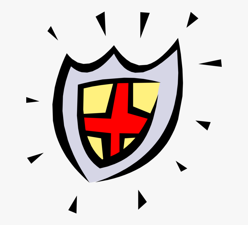 Vector Illustration Of Middle Ages Medieval Shield - Emblem, HD Png Download, Free Download