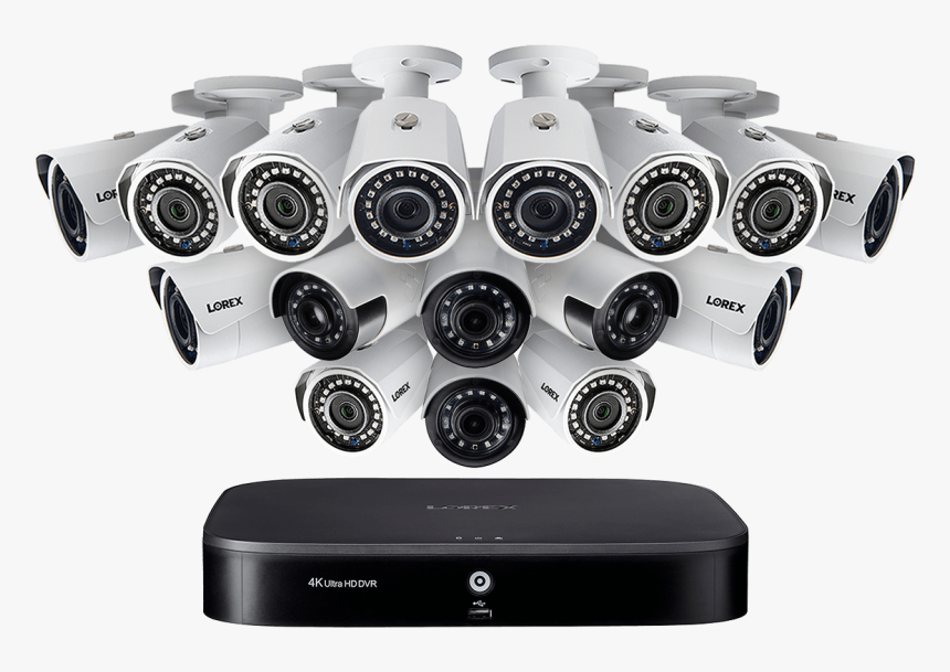 Surveillance Camera System With Sixteen 1080p Hd Cameras - Closed-circuit Television, HD Png Download, Free Download
