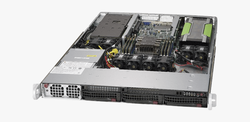 Superserver 5019gp-tt, 1u, Intel C621, 3x Sata, 6x - 1u Gpu Server, HD Png Download, Free Download