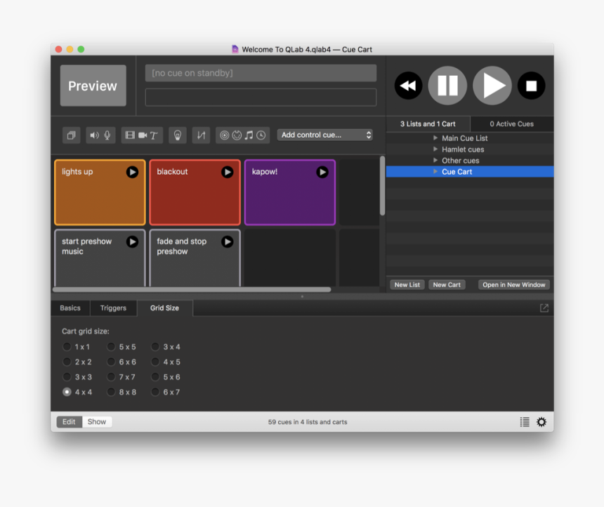 The Grid Size Tab - Main Cue List, HD Png Download, Free Download