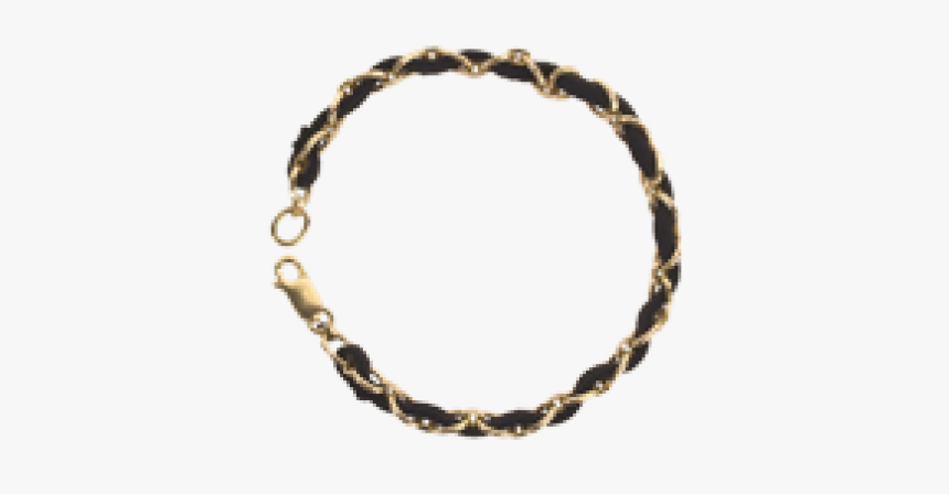 Gold Chain Charms Bracelet Black - Chain, HD Png Download, Free Download