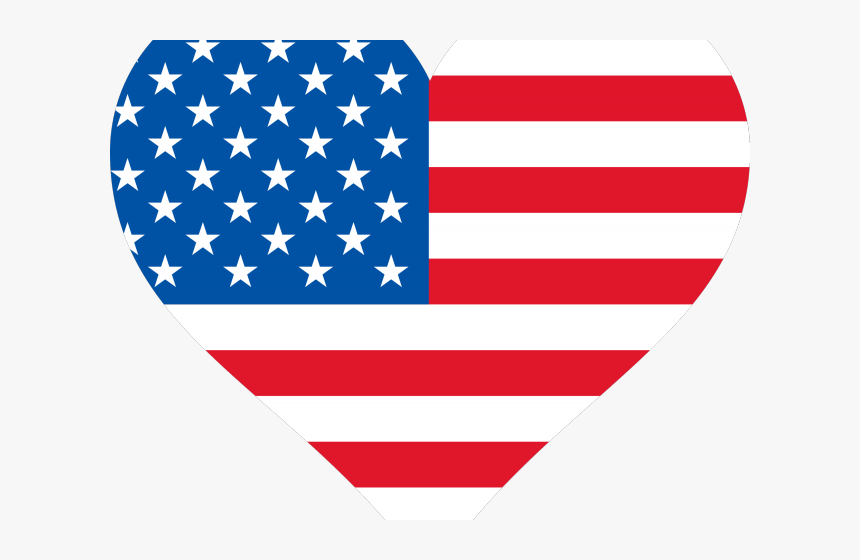 Clip Art American Flag Heart Png, Transparent Png, Free Download