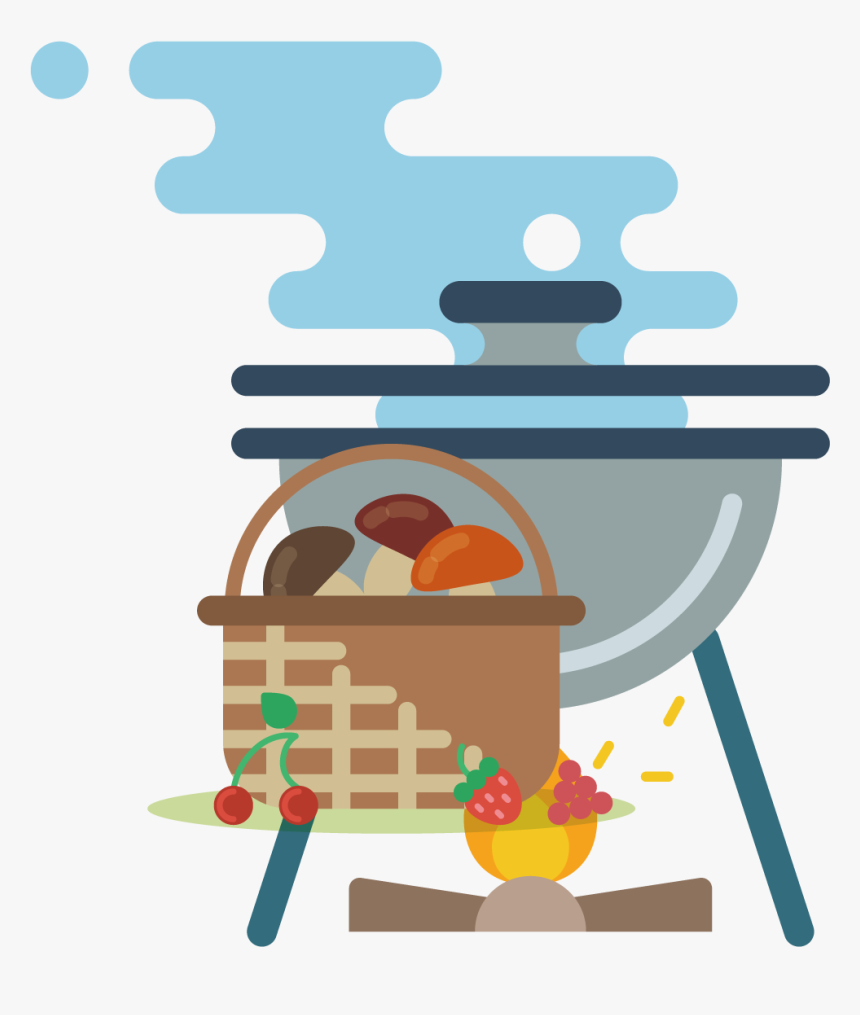 Kisspng Camping Barbecue Grill Clip Art Cook Mushrooms - Camping Cartoon Cook, Transparent Png, Free Download