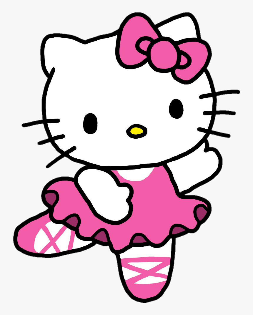 #drawing #pink #hellokitty #kitty #ballerina - Hello Kitty Ribbon Png, Transparent Png, Free Download