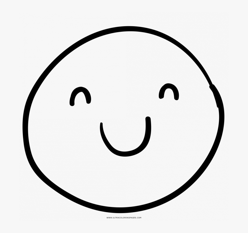 Happy Face Coloring Pages - Cute Smiley Face Transparent, HD Png Download, Free Download
