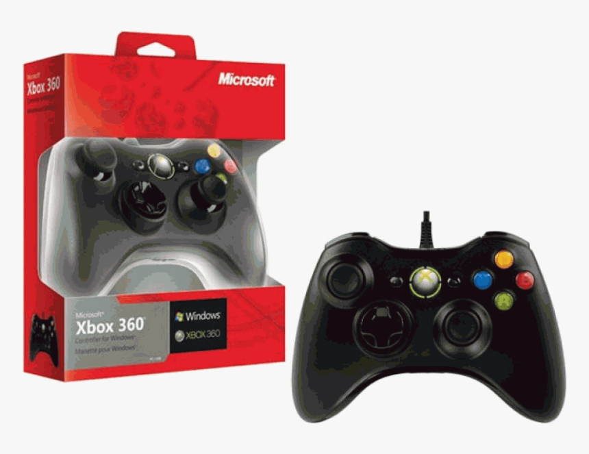 Xbox 360 Controller Black , Png Download - Microsoft Xbox 360 Wired Gamepad Controller For Window, Transparent Png, Free Download