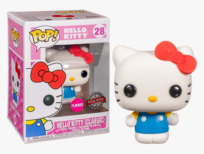 Hello Kitty Classic Flocked Pop Vinyl Figure - Funko Pop Hello Kitty Classic, HD Png Download, Free Download