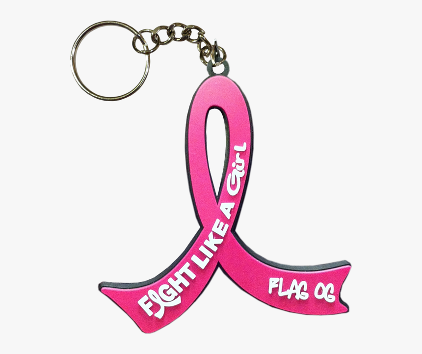 Fight Like A Girl Pink Ribbon Key Chain For Breast - Keychain, HD Png Download, Free Download