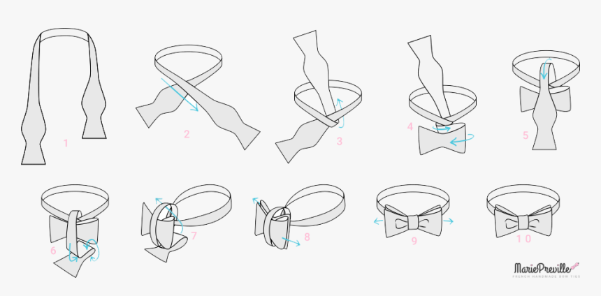 How To Tie A Bow Tie - Sketch, HD Png Download, Free Download