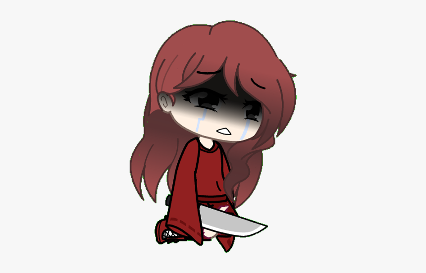 #gacha #life #red #blood #knife #scared #murder #kill - Cartoon, HD Png ...