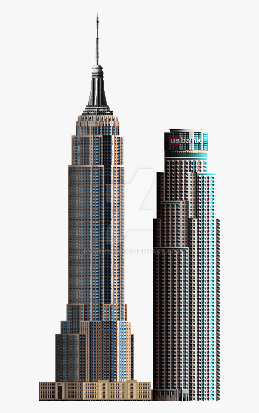 607 6077297 empire state building transparent us bank tower drawing
